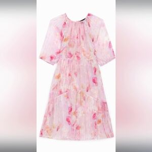 The Kooples Pink Floral Dress Size 1 Euro